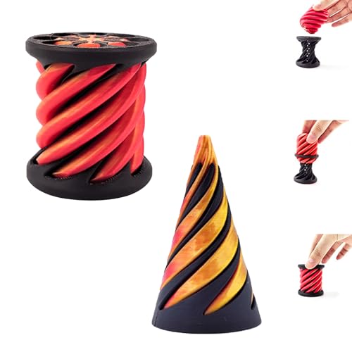 2 Pieces Impossible Pyramid Passthrough Sculpture 3D Printing Toy