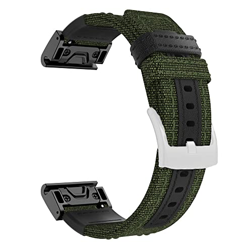 Bracelet montre nylon 26mm de qualité supérieure pour Garmin Descent Mk2 et Fenix 6X