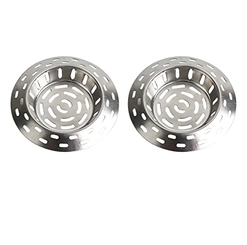 Talea Colador de fregadero de cocina de acero inoxidable de 70 mm, tapón de fregadero de tamiz de agujero para fregadero de drenaje para baño y cocina, M0815 (paquete de 2) Cover