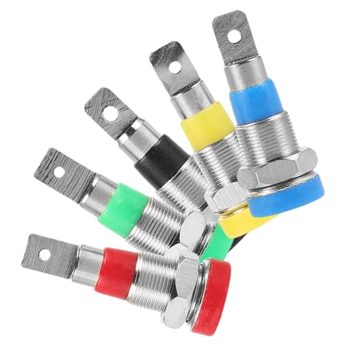 Kisangel 5個 バナナプラグコネクター プラスチック 亜合製 軽量コンパクト スピーカーケーブル接続用 オーディオ 受信機対応 耐久性