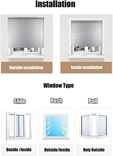 Store horizontal en bois blanc avec lattes de 50 mm réglables