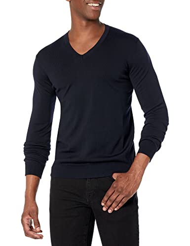 HUGO Men's Tonal Logo V-Neck Sweater