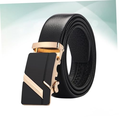 Leather Belt for Men Automatic Buckle Jeans Belt Imitation Leather Casual Strap3