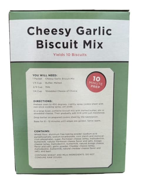 Miniatura 8 de Una mezcla de galletas de ajo con queso, fácil de hornear, hace 10 galletas, galletas de desayuno, galletas de cena, galletas y salsa, complemento