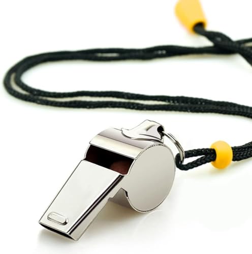 Stainless-Steel-Sports-Whistles-with-Lanyard-Loud-Crisp-Sound-Whistles-Bulk-Great-for-Coaches-Referees-and-Officials