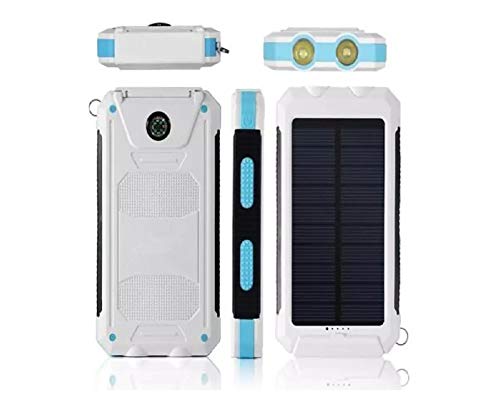 image for Solar Charger 30,000mAh, Dualpow Portable Solar Battery Charger Extern