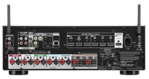 Denon AVR-X1700H 7.2-Kanal AV-Receiver, HiFi Verstärker mit Dolby Atmos, DTS:X, 6 HDMI Eingänge...
