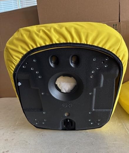 Set of TWO Universal High Back Tractors and Zero Turn Mower Seats with Slide Tracks. Multiple Mounting Patterns. Waterproof Design. Made in Yellow Waterproof Endura