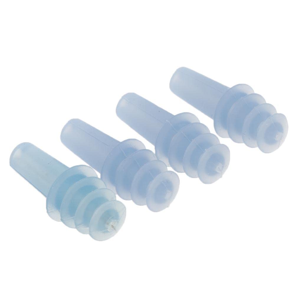 10 Set mit 2 Paar wiederverwendbare Silikon-Ohrstöpsel für Flugzeug Reise Schlaf Stille Blau 2,8 x 1,2 cm