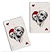 SkinoEu® 2 x Autocollant Drôles Stickers Coeurs Cartes de Poker Cards Punisseur Crâne pour Moto Fenêtre de Voiture Porte Casque de Scooter Vélo Tuning Idée Cadeau B
