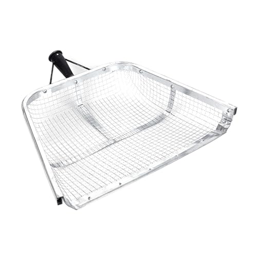 Pala de tamiz de arena de grado profesional con amplia zona de tamizado de 43 cm, ideal para jardineros y trabajos agrícolas, agarre cómodo, pala de tamiz de jardín
