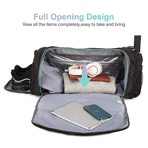 Sucipi Travel Duffel Bag for Men and Women Small Gym Bags with Shoe Compartment and Wet Pocket Lightweight Weekend Bag Water Resistant