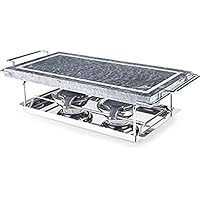 IBILI Grill Piedra 37X18 cm, Stainless Steel, Schwarz