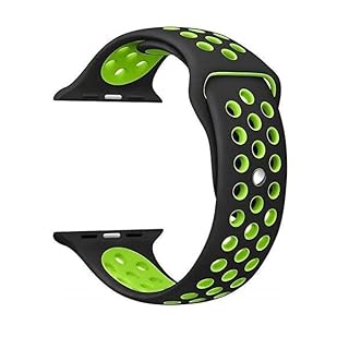 Techmount Silicone Luxury Dotted Sports Watch Band Strap Compatible with Apple Watch Straps 42mm 44mm 45mm 46mm 49mm iWatch Ultra & SE & Series 8/7/6/5/4/3/2/1 Breathable Replacement Strap (BLACK VOLT)