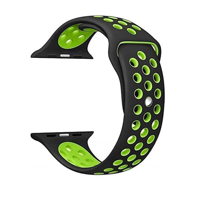 Image of TechMount Silicone Luxury Dotted Sports Watch Band Strap Compatible with Apple Watch Straps 42mm 44mm 45mm 46mm 49mm iWatch Ultra & SE & Series 8 /7 /6 /5 /4 /3 /2 /1 Breathable Replacement Strap
