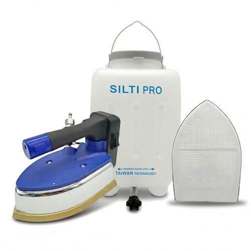 Image of SILTI GOLD Electric Professional Steam Iron ES999 | Iron with Big Gravity Feed Tank, Anti-Shine Teflon Shoe |1850W, 220V Large Base Heavy Duty Iron for Tailoring,Garment Factory & Industrial Use.8899