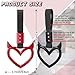 Fabbay 2 Pieces Heart Handle Keychains Car Accessory Heart Hand Strap Drift Charm for Car Interior Exterior Decoration(Red and Black,Devil Style)