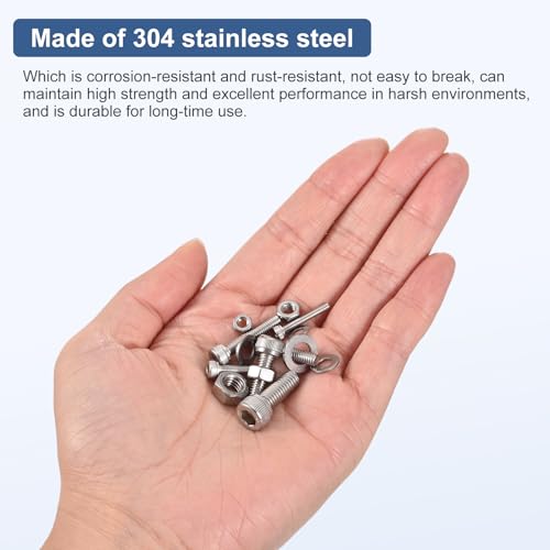 DTGN 330Pcs Metric Screw Assortment, M3 M4 Bolts and Nuts Kit - Image 3