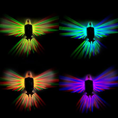 Image of Bald Eagle Wall Light, 3D Colorful American Eagle Night Light, USB Charging,16 Colors&4 Flashing Modes & Adjustable Brightness, Wall Decoration Light Rechargeable Night Light
