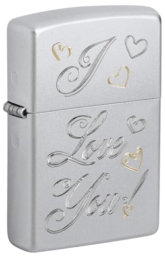 Zippo Encendedor: Te Amo, Grabado - Satin Chrome 81445 miniatura 1