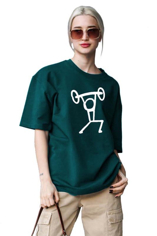 the duffers Baggy T-Shirts for women Workout, Exercise, Gym, Yoga Oversize Tees - Round Neck, Half Sleeve, Loose Fit-picture-10