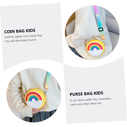 LIFKOME Mini Shoulder Bag for Girls Boys and Girls Rainbow Coin Purse Fashion Zipper Crossbody Bag3