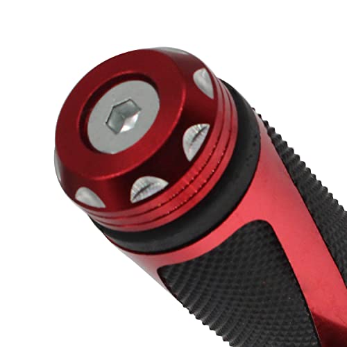 amavoler Universal Motorcycle Handlebar Grips Fits for Motorcycles with 7/8\" Left Grip and 1\" Right (Red)