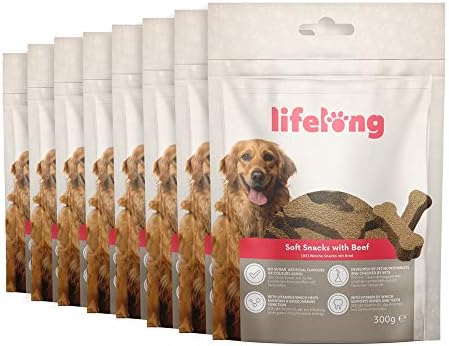 Amazon Brand - Lifelong - High-Protein Dog Treats with Turkey (300gr x 4 Packs)