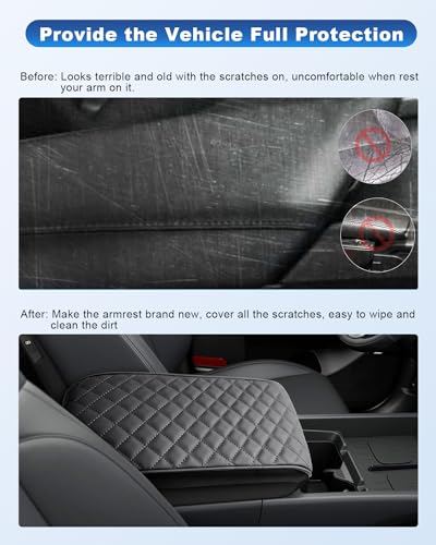 Image of CDEFG for 2024 2025 2026 Hyundai Santa Fe Center Console Cover | for 2024-2026 Hyundai Santa Fe MX5 Accessories Armrest Cover 2025 Santa Fe Middle Console Pad (Require Armrest Lid Removal)