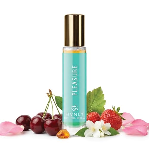 Image of HVNLY Pleasure Eau De Parfum For Women | Long Lasting Luxury Fruity Floral Perfume | Cherry, Rose, Strawberry | Best Female Gift For Anniversary, Birthday, Wedding | Office Wear, Day Wear, Special Occassions | 15 ml