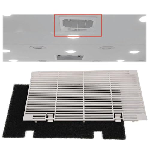 PIT66 RV A/C Ducted Duo-Therm Air Grille Polar White Compatible With Dometic 3104928.019 Replacement for Air Conditioner Grill with Filter Pad Accessories