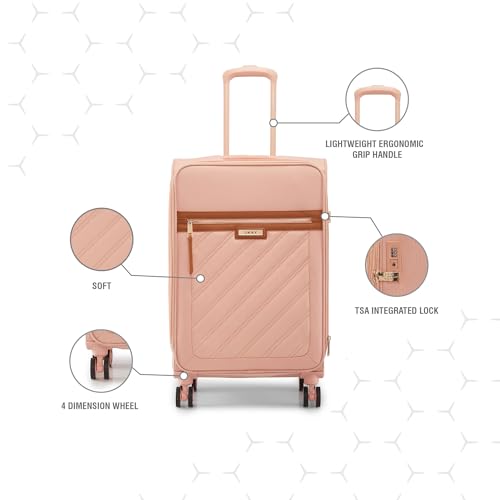 Image of DKNY Sweet Dreams Range Peach Color 25 inch Medium Trolley