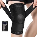 Ginocchiera Ortopedica per Uomo/Donne, Tutore Ginocchio a Compressione Ginocchiere Palestra, Fascia Ginocchio Ortopedica per Artrosi Ginocchio, Menisco lesionato, Sportiva, Palestra, Corsa, XL