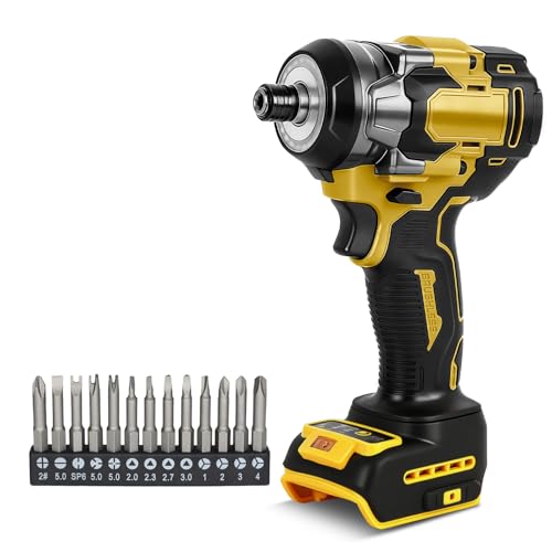 LEZZYRUCK - Cordless Impact Driver Compatible with Dewalt 20V Battery, 1/4 inch Brushless Driver 236Ft-lbs(320N.m),Stepless Speed Control Lightweight Power Impact Drivers with LED Light (Tool Only)