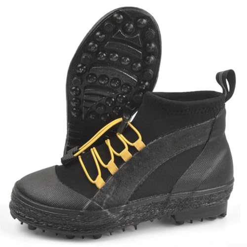 Advokingtap Zapatos de pesca con tacos antideslizantes, suela de goma, diseño de drenaje transpirable, cordones de amarre rápido para roca, playa, arrecife, escalada de montaña al aire libre