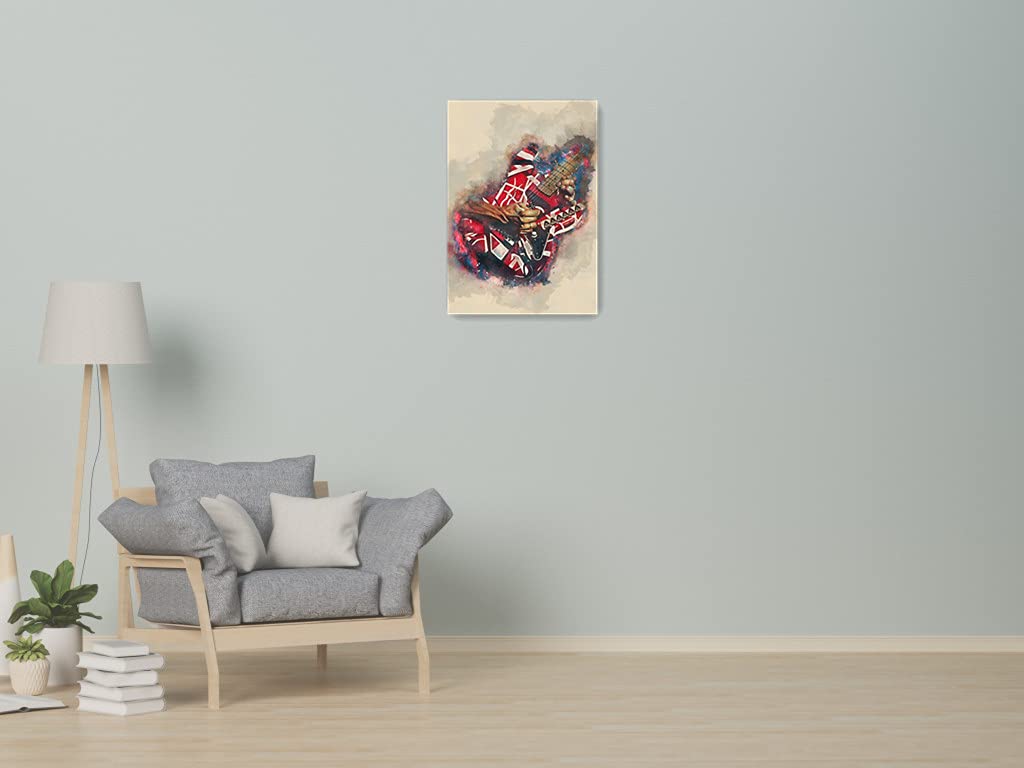 Amazon.com: Eddie Van Halen - Arte de pared de guitarra para sala