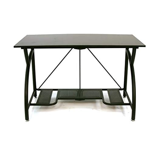 Origami Multi-Purpose Desk,Computer Desk,Craft Table,Storage Space Saving, Black