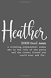 Heather: Personalized Journal Notebook for Women (Custom Name Journal, Personalized Gift, Blank Journal for Women)