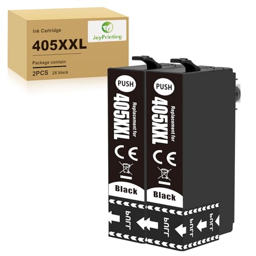 JoyPrinting 405XXL Patronen Schwarz für Epson 405 405 XXL Druckerpatronen Ersatz Multipack für Workforce WF-7310DTW WF-7830DTWF WF-7835DTWF WF-7840DTWF