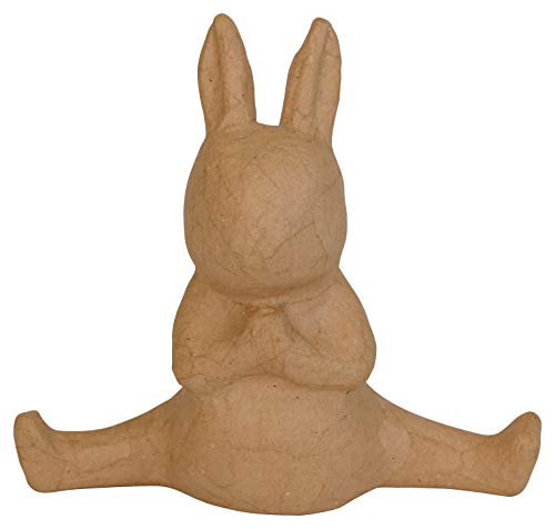 D&eacute;copatch SA224C - Figur aus Pappmach&eacute;, Kaninchen Yoga, 8x18,5x17cm, 1 St&uuml;ck