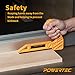 POWERTEC L Shape Push Stick for Table Saws, Router Tables, Jointers, Ergonomic Handle Table Saw Push Stick, Woodworking Table Saw Safety Accessories for Hand Protection, 1PK (71452)