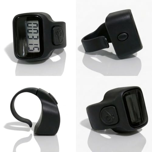 Image of Digital Ring Counter, LCD Display, Finger Tally Clicker for Meditation and Prayer, Ring Style (Pack of 1) (Black)