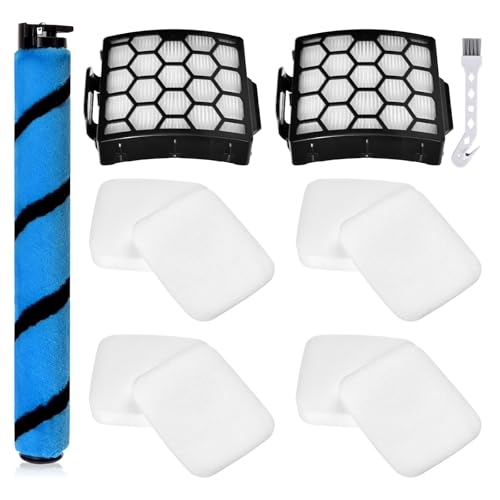 Image of UV850 Filter Brush Replacement Parts for Shark UV850 Performance Lift-Away ADV DuoClean PowerFins Upright Vacuum, 1 Soft Brush Roll+2 HEPA+4 Foam Felt Filters, Part #1483FC2000 & XHF320 & XFFK602UKT