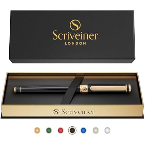 Scriveiner Black Lacquer Rollerball Pen Cover