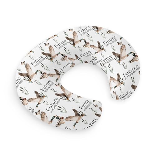 Image of HawSkgFub Future Duck Hunting Buddy Nursing Pillow Cover for Baby Boys, Mallard Duck Hunter Wild Animal Reeds Lake Breastfeeding Pillow Slipcover, Nursing Pillowcase for Newborn Infant, Cover Only