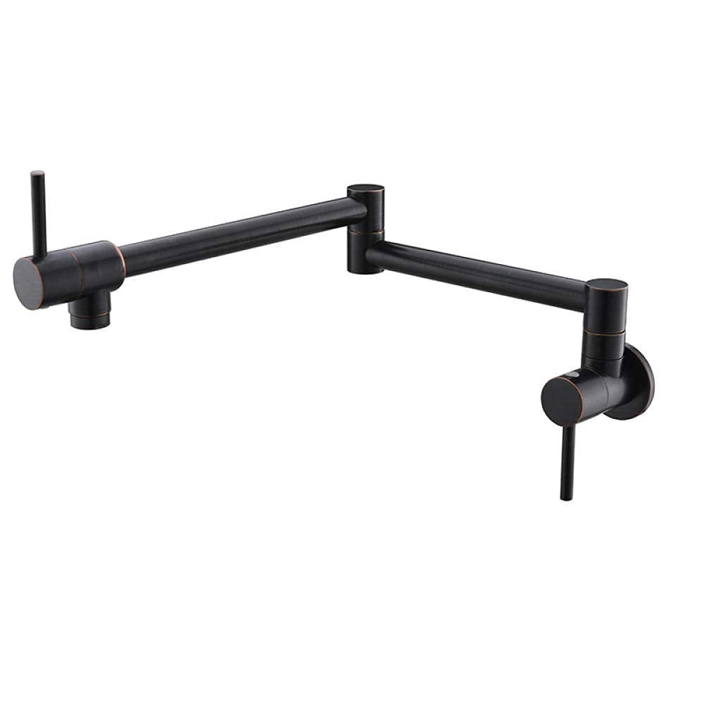 Grifo de llenado de ollas giratorio y grifo de cocina plegable de latón para pared