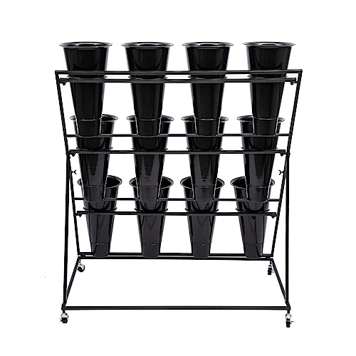 Étagère de jardin intérieure/extérieure mobile pour grands pots de fleurs