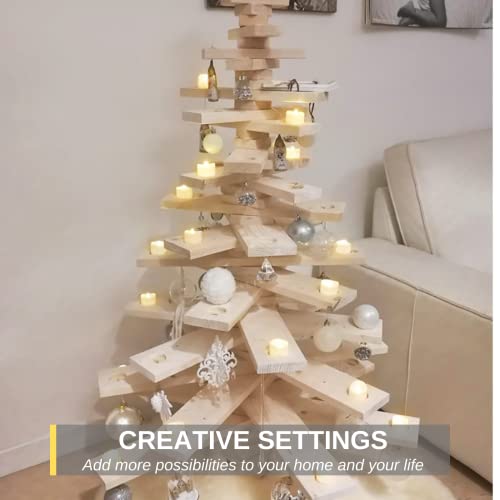 Homemory 48-Pack Battery Tea Lights Bulk, Long-Lasting Tea Lights Battery Operated, Flameless Flickering Romantic Wedding Candles For Wedding Proposal Anniversary Holiday Decor, Dia 1-2/5'', H 1-1/4'' #TOP5