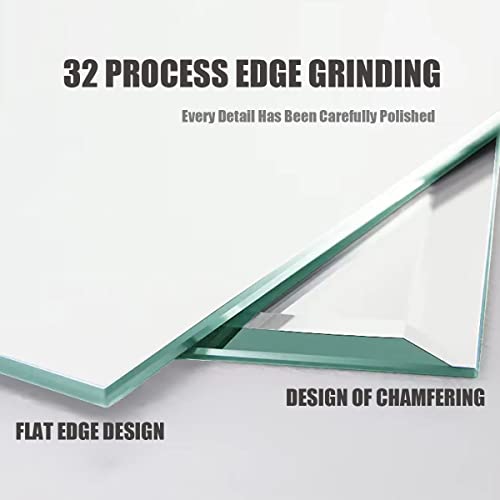 Wall-Mounted Full Length Wall Mirror 18 In X 57 In Dressing Mirror Full Size Large Floor Mirror Glass Panel Rectangular Frameless Mirror For Bedroom Bathroom Living Room Wall Décor (A-D001) #TOP5