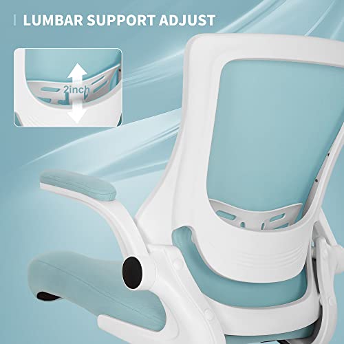 Image of Misolant Tall Office Chair, Drafting Chair for Standing Desk, High Office Chair with Adjustable Lumbar Support, Flip-up Arm and Footrest Ring, Tall Drafting Chair for Bar Height Desk